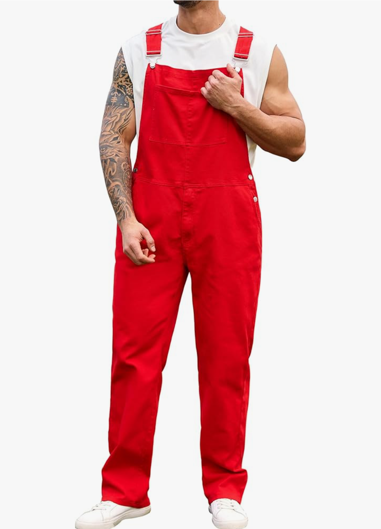 Overalls for Men Fashion Coveralls Work Utility Denim Women Bib Jumpsuit with Pockets S