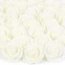 Artificial Rose Flowers, 200 pcs Foam Rose Bulk Ivory Fake Flower Heads for DIY Wedding Bouquets Rose Wall Kissing Balls Bridal Shower Centerpieces Arrangements Party Tables Decorations(Ivory)