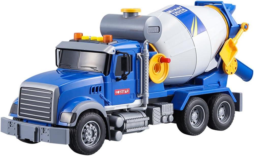Cement Mixer Toy Truck for Boys,Large Construction Toys with Lights & Sounds,Mixer Car Toy Truck for Age 4-7, Blue