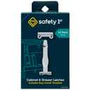 Safety 1st Cabinet & Drawer Latch 14 Pack, Babyproofing Locks for Toddlers, Easy Install, Child Safety, Hidden Design, Secure Cabinets & Drawers (White)