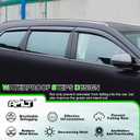 Outside-Mount Window Visors Rain Guards for 2025 2026 Subaru Forester Full-Size Wind Vent Deflectors Car Accessories Dark Smoke 6-Piece Set with Thicker