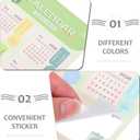 2026 Planner Stickers Monthly Calendar Tabs - 2 Sheets Color-Coded Easy Peel and Stick Adhesive Index Labels for Journals Notebooks and DIY Planning (Multi 1)