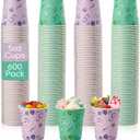 TV TOPVALUE 600 Pack 5oz Paper Cups, Bathroom Cups, Colorful Disposable Cups, Mini Mouthwash Cups, Hot Drinking Cup for Travel, Party and Event