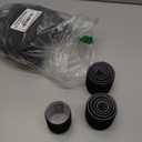 Hair Curlers Set with 24 Rollers (6 Jumbo, 6 Large, 6 Medium, 6 Small) and 24 Clips for All Hair Lengths (Black)