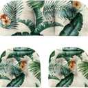 3 Pieces Waterproof Chair Cushions for Patio Wicker Furniture Set
Indooor Outdoor Replacement Cushions for Loveseat and Chairs, Floral Wicker Chair Cushions for Porch Lawn Sofa, White Green