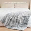 Heated Blanket Electric Throw 50"x60", Faux Rabbit Fur Electric Blanket, Tie Dye Soft Flannel Heating Blanket for Couch, 6 Heat Settings, 1-4H Timer, Machine Washable, Gift, Blue