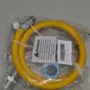 48" Gas Dryer Hose Kit,Stainless Steel Stove Gas Line with Connector 1/2" MIP 1/2"FIP 3/4"MIP Fitting,5/8" OD(1/2" ID) Gas Connector Kit for Stove,Gas Stove, Dryer,Water Heater-by MIFLUS