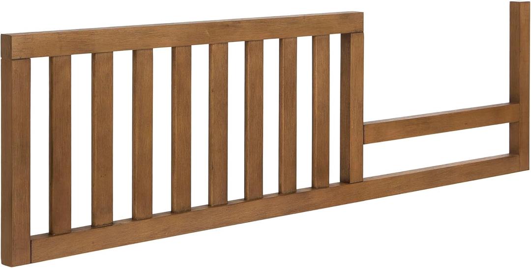 Evolur Toddler Guard Rail Conversion Kit, Designed and Tested Full Size Cribs, Durable Hardwood Build Safety Rail, Easy Assembly, Converts Crib into a Toddler Bed - Hickory
