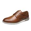 Bruno Marc Men's Plain Toe Oxford Shoes Business Formal Derby Dress Sneakers Crossflex GentEdge,Size 7,5, Brown