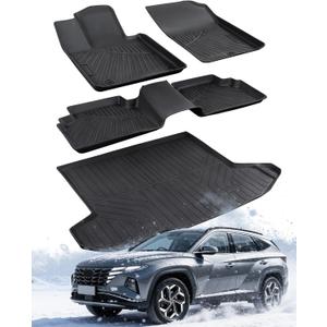 Floor Mats & Cargo Liner for 2022-2025 2026 Hyundai Tucson (Gas Models Only).All-Weather TPE Floor Liners Full Set,Custom Fit for SE SEL Limited XRT,Not for Hybrid or PHEV