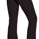 Houmous  29''31''33''35'' Inseam Women's Cotton Bootcut Pants Inner Pocket (Black, L)