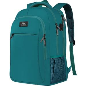 MATEIN Slim Laptop Backpack, Anti Theft 15.6 inch Computer Travel Backpack with USB Charging Port for Work College, Sturdy Water Resistant Daily Rucksack Bag Gifts for Men & Women, Peacock Blue