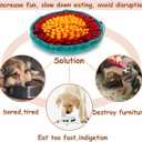 Dog Snuffle-Mat Slow-Feeder-Bowl - Simulating Grassland for Boredom, Encourages Natural Foraging Skills for Pet, Treat Indoor Outdoor Stress ReliefTricolor