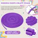 Frienda 5/8 Inch x 40 Ft Light Purple Foam Noodles for Crafts Versatile Pool Noodles Foam Tubes Cylinder Rods for Modeling, DIY Arts and Crafts Supplies