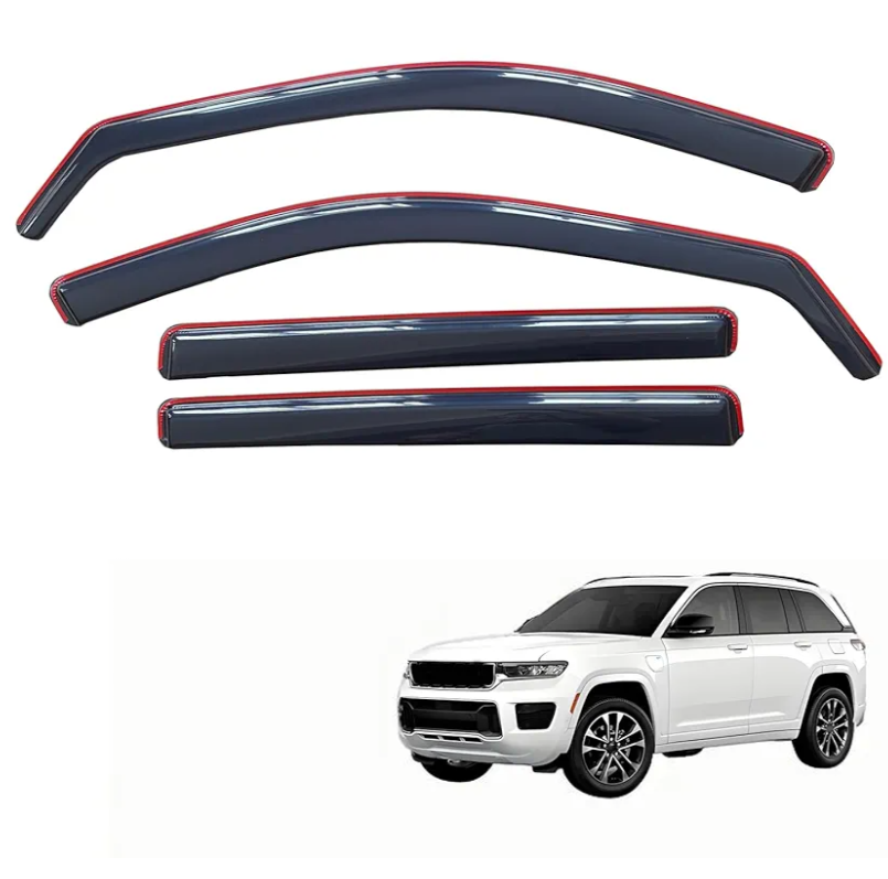 Inchannel Wind Deflector Rain Guards Window Visor Compatible with Jeep Grand Cherokee L 2021-2024 Vent Smoke Visor 4pcs
