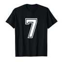 Number 7 Varsity Sports Team Jersey 7th Birthday 7 Years T-Shirt, 2XL