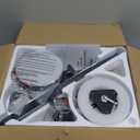 Ohniyou Ceiling Fans with Lights, 52'' Low Profile Ceiling Fan with Light and Remote/APP Control, Modern Flush Mount Ceiling Fan for Indoor Bedroom Living Room, Dimmable, Qiuet DC Motor, Black