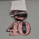 40th Birthday Decorations for Women, 33pcs Black Rose Gold Happy 40th Birthday Banner Crown and Sash Balloons Backdrop Hanging Swirls Paper Fans, 40 Years Old Party Supplies Kit