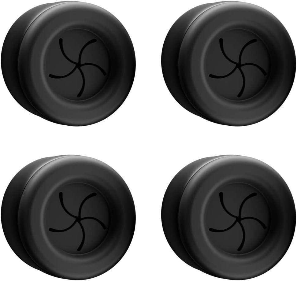 Hometastic Set of 2 Premium Towel Holders for Bathroom, Kitchen and Household - Stainless Steel Tea Towel Holder - Towel Hook Round - Self-Adhesive - No Drilling (Black)