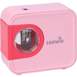Portable Electric Pencil Sharpener, Pencil Sharpeners Battery Operated, Tungsten Steel Blade to Fast Sharpen, Kids Pocket Sharpener, Fit to 6-8mm No.2/Colored Pencils, School/Office/Home (Pink)