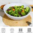TP 10.5" Melamine Bowls Set of 2, Large 90 oz Serving Bowls for Soup, Salad, Pasta, Ramen, Durable Lightweight and Dishwasher Safe, White