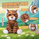 Blueweenly 12 Pieces Tiger Stuffed Animal 6 Inch Sitting Tiger Plush Toys Lifelike and Cute Animal Dolls Gifts for Boys and Girls Birthday Favors Forest Gifts Party Decor(Classic)