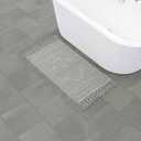 French Connection  Nellore Bath Rugs | Woven and Mats | Durable Non-Slip Rug | Thick Bathroom Rugs for Bathtubs and Sinks | Machine Washable | Measures 20 x 34 | Medium Grey (1'8" x 2'10" (Rectangular))