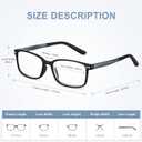 EASY READ 2 Pairs Sporty Style Reading Glasses for MenRectangular TR90 Blue Light Blocking Readers with Spring Hinge (Black/Blue)