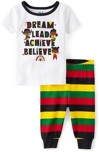 The Children's Place baby-girls And Toddler Snug Fit 100% Cotton Short Sleeve Top and Pants 2 Piece Pajama Set 2 Pack 6-9M