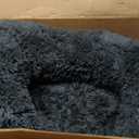 Calming Dogs/Cats Bed Mats, Dog Pad Washable Removable Couch Cover, Plush Long Fur Mat for Pets, Waterproof Lining, Perfect for Small, Medium and Large Dogs and Cats (Dark Gray, 53"x39")