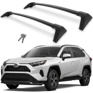 260LBS Heavy Duty Roof Rack Crossbars for 2019-2025 RAV4 (NOT for Adventurer and TRD Off-Road) with Anti-Theft Lock, Aluminum Cross Bars Rooftop Luggage Kayaks Bicycles Snowboard Canoe Carrier