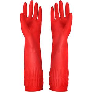 Rubber Cleaning Gloves Kitchen Dishwashing Glove 3-Pairs,Waterproof Reuseable.(Small)