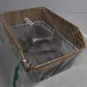 CXWXC Rear Bike Basket - Large Bicycle Rear Basket with Cargo Net and Waterproof Cover, Hand-Woven Baskets Rear Large Capacity (Brown)