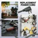 EP 2 Pack 6 Ft Flat Plug Appliance and Power Tool Cord, 14 Gauge 3 Prong 15A Replacement Power Supply Cord Cable, 110V 115V 121V AC Pigtail, Grey