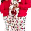 HonestBaby Family Matching Holiday Pajamas 100% Organic Cotton for Men, Women, Kids, Toddlers, Baby Boys, Girls, Unisex, Pets (24 Months, Snow Shakes)