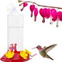Perky-Pet 217 Window Mount Plastic Hummingbird Feeder with Perches - 8 oz Outdoor Garden Dcor Hummingbird Feeder, iridescent color