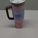 Owala Stainless Steel Triple Layer Insulated Travel Tumbler with Spill Resistant Lid, and Carry Handle, BPA Free, 40 oz, Dusty Pink (Yoga Rose)