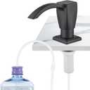GAGALIFE Kitchen Sink Soap Dispenser Matte Black, Built in Soap Dispenser for Kitchen Sink with 40" Silicone Extension Tube Kit,(ABS Plastic) in Sink Soap Dispenser Pump, LT001B-G