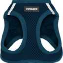 Best Pet Supplies Voyager Step-in Air Harness - All Weather Mesh, Reflective, No Pull Harness for Dogs, Cats - Secure with Hook & Loop Fastener, Buckle, Double D-Rings - Blue, XS (XS (Chest: 13 - 14.5"))
