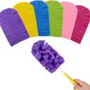 Fleece Reusable Duster Refill Compatible with Swiffer Hand Duster, 360 Heavy Duty Duster Refills, Washable Dusters Refills for Swiffer Duster Extended Handle, 6 Pack (Handle is Not Included)
