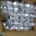 Grandroad auto 60 Pack Spike Lug Nut Covers, 33mm by 4-3/4" Thread On Chrome Spike Nut Cover Caps ABS Plastic Anti-Rust Screw-on Lug Nut Covers for Semi Trucks