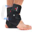 2 Pack Ankle Brace With Side Stabilizers,Ankle Sprain Brace for Men & Women Injury Recovery,Joint Pain Relief,Ankle Support for Running Volleyball Basketball (Medium) Left