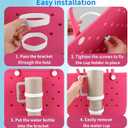 4 x 2pcs Cup Holder for Bogg Bag Compatible with Stanley 30oz 40oz Water Bottle, Drink Holder Plastic Insert for Bogg Bag & Simply Southern Beach Totes Accessories (white)