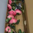 Artificial Ranunculus Pink Silk Flowers Persian Buttercup,18 Heads Vintage Long Stems Fake Flowers for Home Wedding Decoration Bride Bouquet Silk Rose for Flowers Crafts Floral Arrangement (Pink)