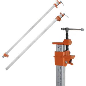 FEIRONG 48-inches Bar Clamps with 2-Pack, 330LB Load Limit with Built-in Ruler, 90 Angled Jaws for DIY Projects & Cabinet Installation