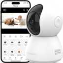 TUGARD Security Camera,2MP 355 Indoor Camera for Pet & Baby,Home Security with Phone App, Motion Tracking,2-Way Audio,IR Night Vision,Compatible w/Alexa & Google Assistant(2.4GHz ONLY)