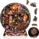 DIY Dollhouse Kit - 3D Round Wooden Miniature House Craft for Adults, Hanging Decor & Tabletop Display Tiny Home,Creative Home Decor and Gift Idea