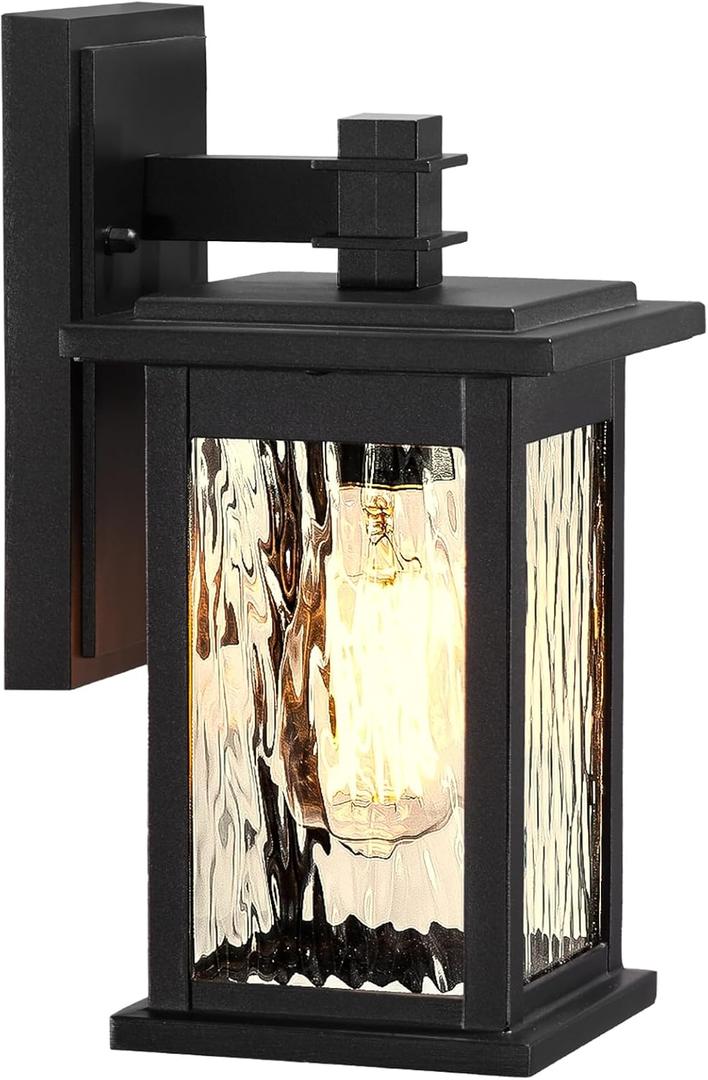 Exterior Wall Sconce Waterproof Black Outdoor Garage Lights Wall Mount Anti-Rust Aluminum Material and E26 Socket (12 inch)