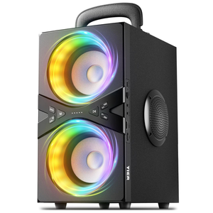 YIER Party Bluetooth Speaker:80W Peak Large Stereo Sound for Outdoor,Deep Bass,TWS,Loud with Lights,Portabe Wireless Big Speakers with Long Playtime,House,Projector,Movie