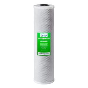 iSpring FC25B Whole House Water Filter, CTO Carbon Block, 20 x 4.5 for Sediment & Chlorine Removal